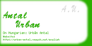 antal urban business card